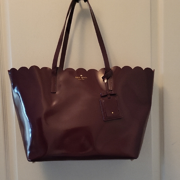 Kate Spade Deep Purple Scalloped Tote - Picture 1 of 16